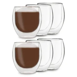 6x 410ml DUOS Doppelwandige JUMBO-Thermogläser Für Latte Macchiato, Cappuchino
