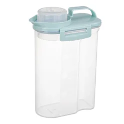 Vorratsdosen 2L Müslidosen Mit Messbecher BPA-frei Luftdicht Müsli Schüttdose Mit Deckel Kunststoff Vorratsbehälter Küche Aufbewahrungsbox Für Mehl Getreide Reis (Blau)