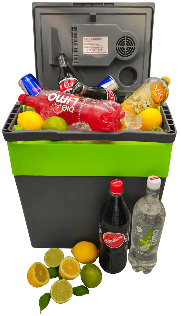 Steinborg Kühlbox 30 Liter | Warmhaltebox | Praktischer Tragegriff | Eco-Modus | 12 V/ 230 V Stromversorgung – Bild 11