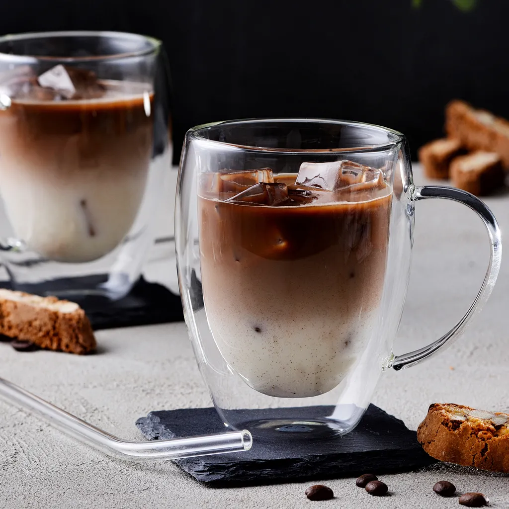 GRÄWE Doppelwandige Latte Macchiato-Thermogläser Mit Henkel, 350 Ml, 2er Set – Bild 3