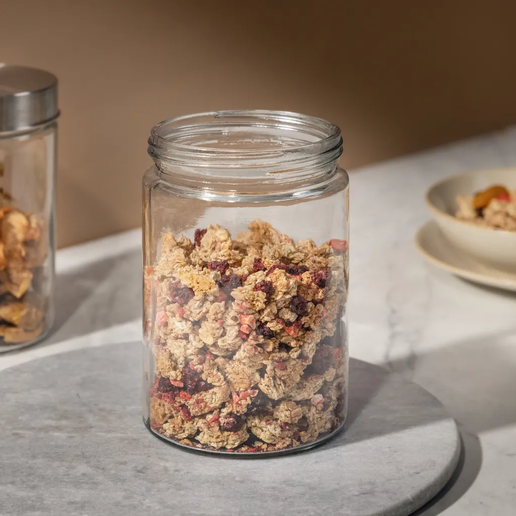 Navaris 4x 1200ml Vorratsgläser Mit Edelstahldeckel - Glas Vorratsdosen Set Mit Sicherem Schraubverschluss - Lebensmittel Aufbewahrungsgläser Küche