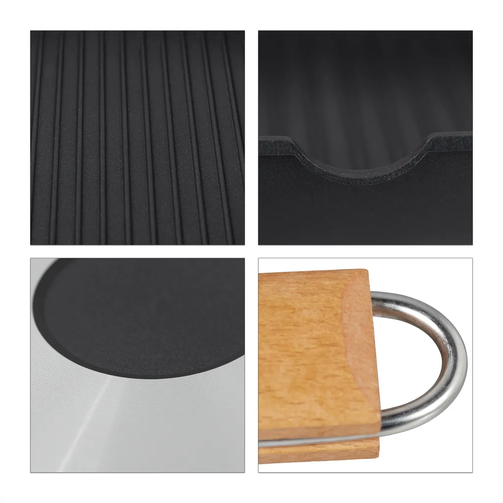 Relaxdays Grillpfanne Mit Holzgriff – Bild 8