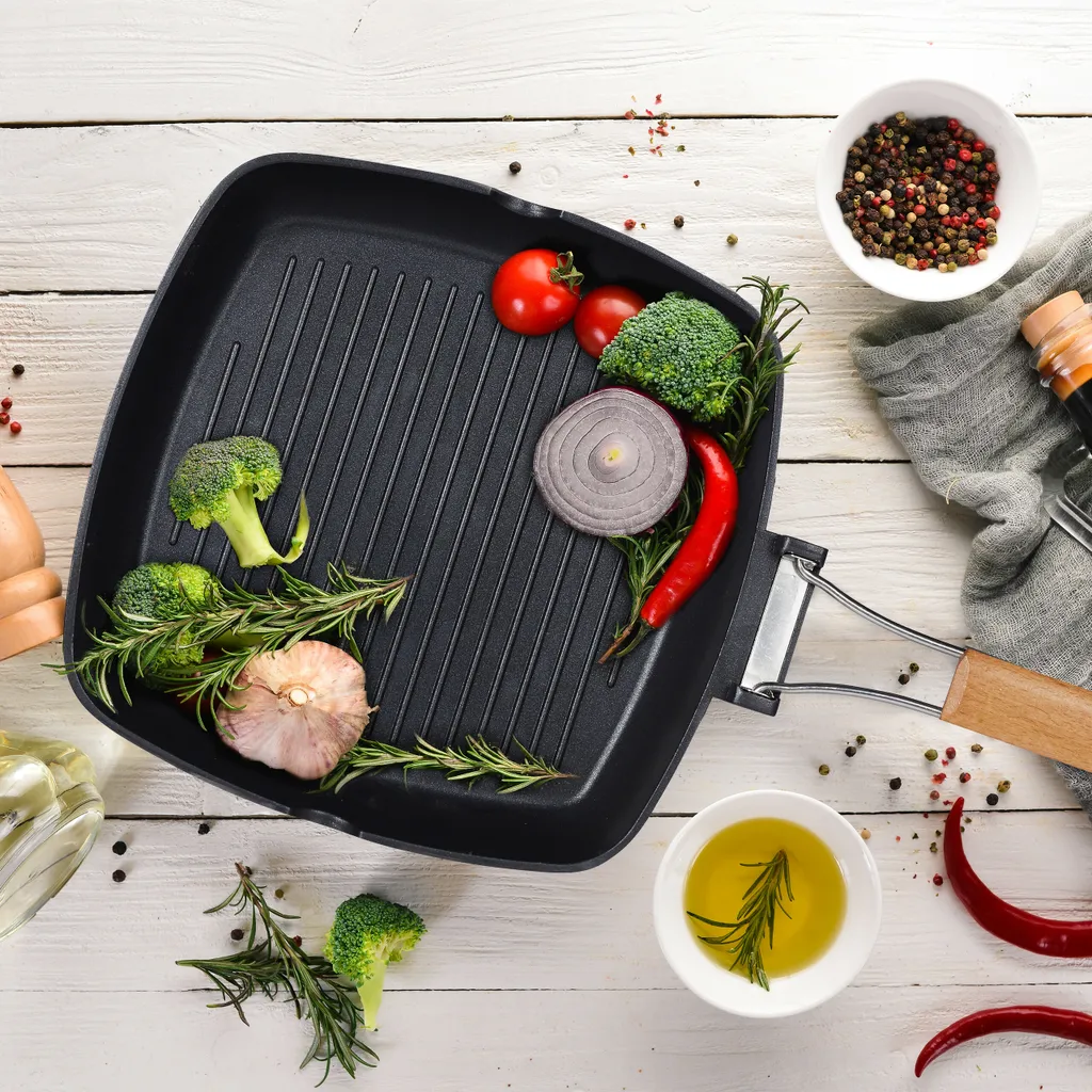 Relaxdays Grillpfanne Mit Holzgriff – Bild 5