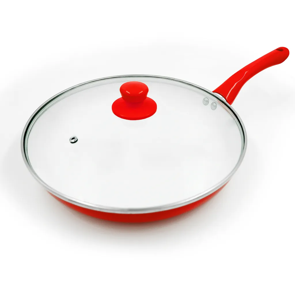 Pfannenset Keramik 5-tlg Bratpfannen Rot Neu – Bild 4