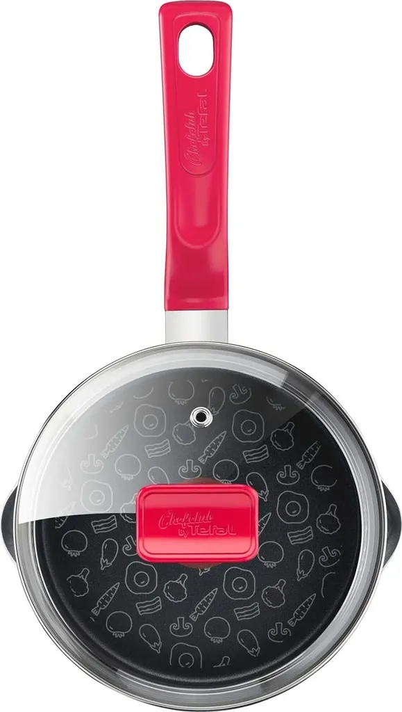 Tefal Chefclub By Stielkasserolle 16 Cm G80622, Rund, Rot, Aluminium, Titan, Rot, Keramik, Gas, Halogen, Induktion – Bild 6