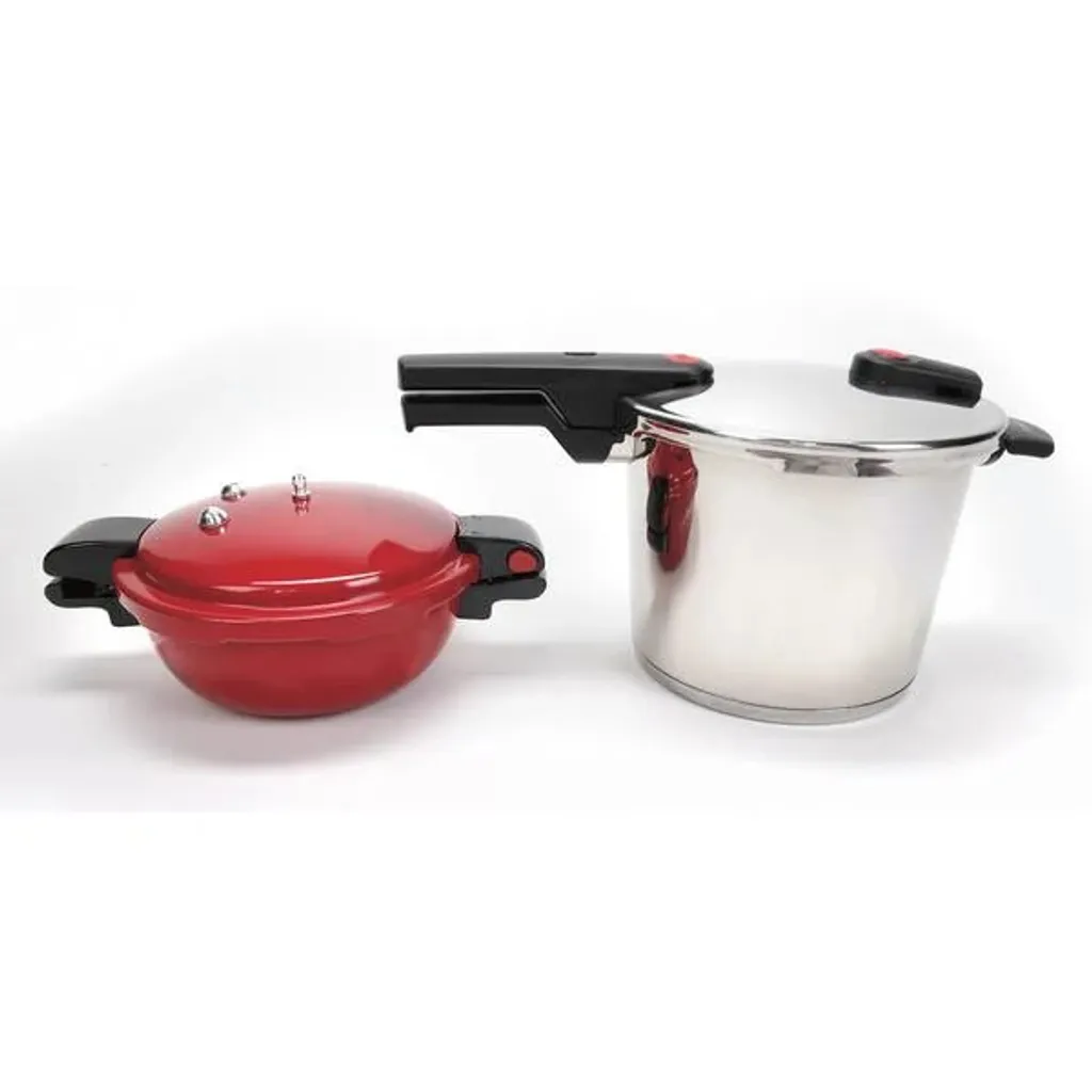 Express-Dampfkochtopf - Schonendes Und Schnelles Kochen - Schnellkochtopf Mit 2.2 Liter Fassungsvermögen - Alle Herdarten - Dampfkochtopf - Spülmaschinenfest - Farbe Rot – Bild 2