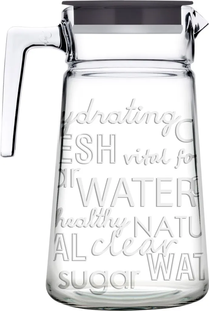 Pasabahce Glaskaraffe Krug Mit Deckel Saftkrug Wasserkrug 2L Kanne Wasser Saft City Pop – Bild 2