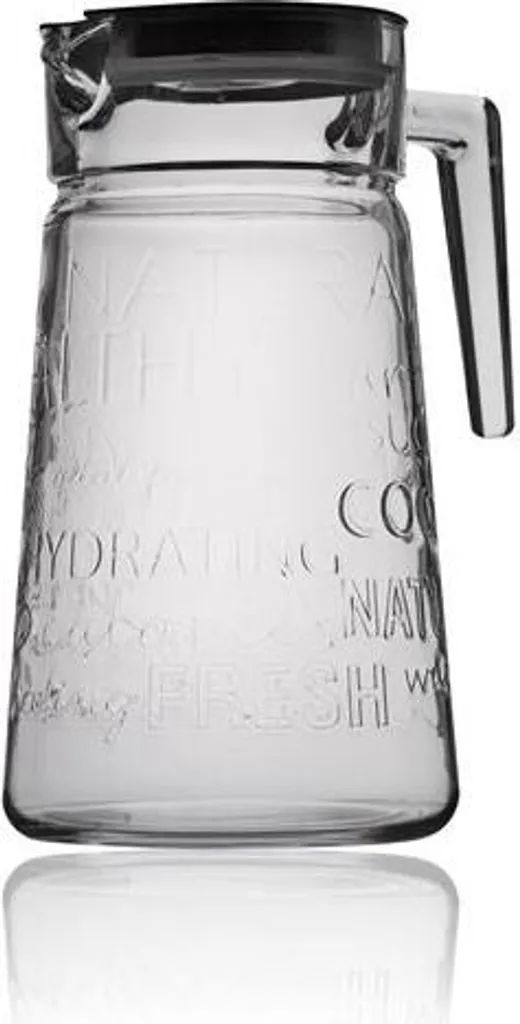 Pasabahce Glaskaraffe Krug Mit Deckel Saftkrug Wasserkrug 2L Kanne Wasser Saft City Pop – Bild 5