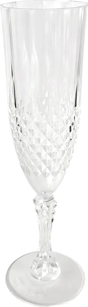 6er Set Kunststoff Champagner-Gläser Kristalleffekt 200ml / Ø6x22,5cm – Bild 7