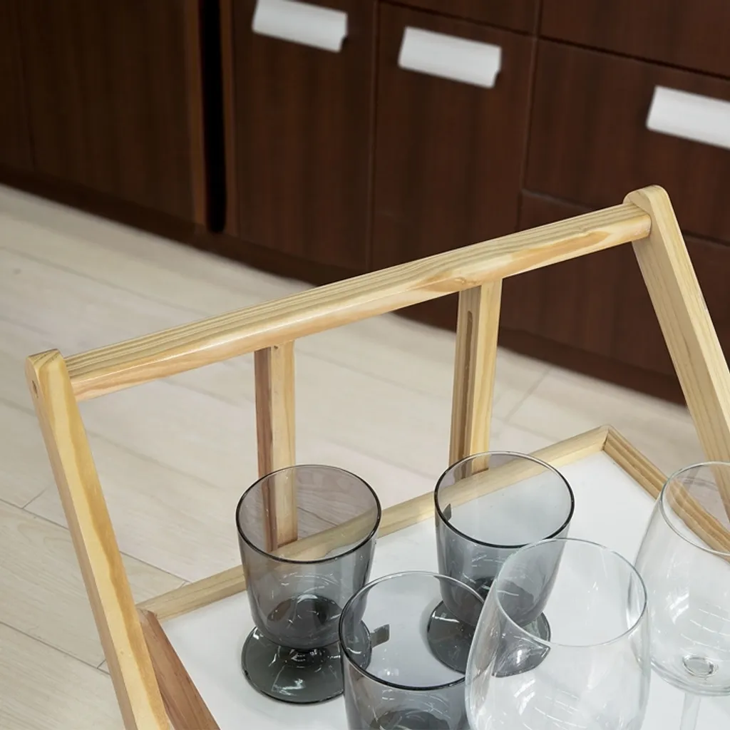 SoBuy® Servierwagen,Beistellwagen,Küchenwagen,zusammenklappbar,FKW52-WN – Bild 6