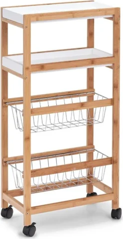 Zeller Nischen-Rollwagen, Bambus/MDF