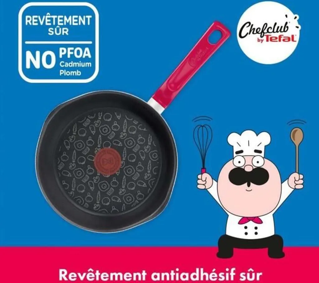 Tefal Chefclub By Stielkasserolle 16 Cm G80622, Rund, Rot, Aluminium, Titan, Rot, Keramik, Gas, Halogen, Induktion – Bild 4