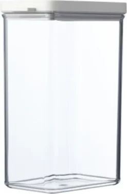 Mepal - Omnia Vorratsdose Mit Deckel Rechteckig - Küchenorganizer & Aufbewahrungsbox - 2000 Ml - Nordic White