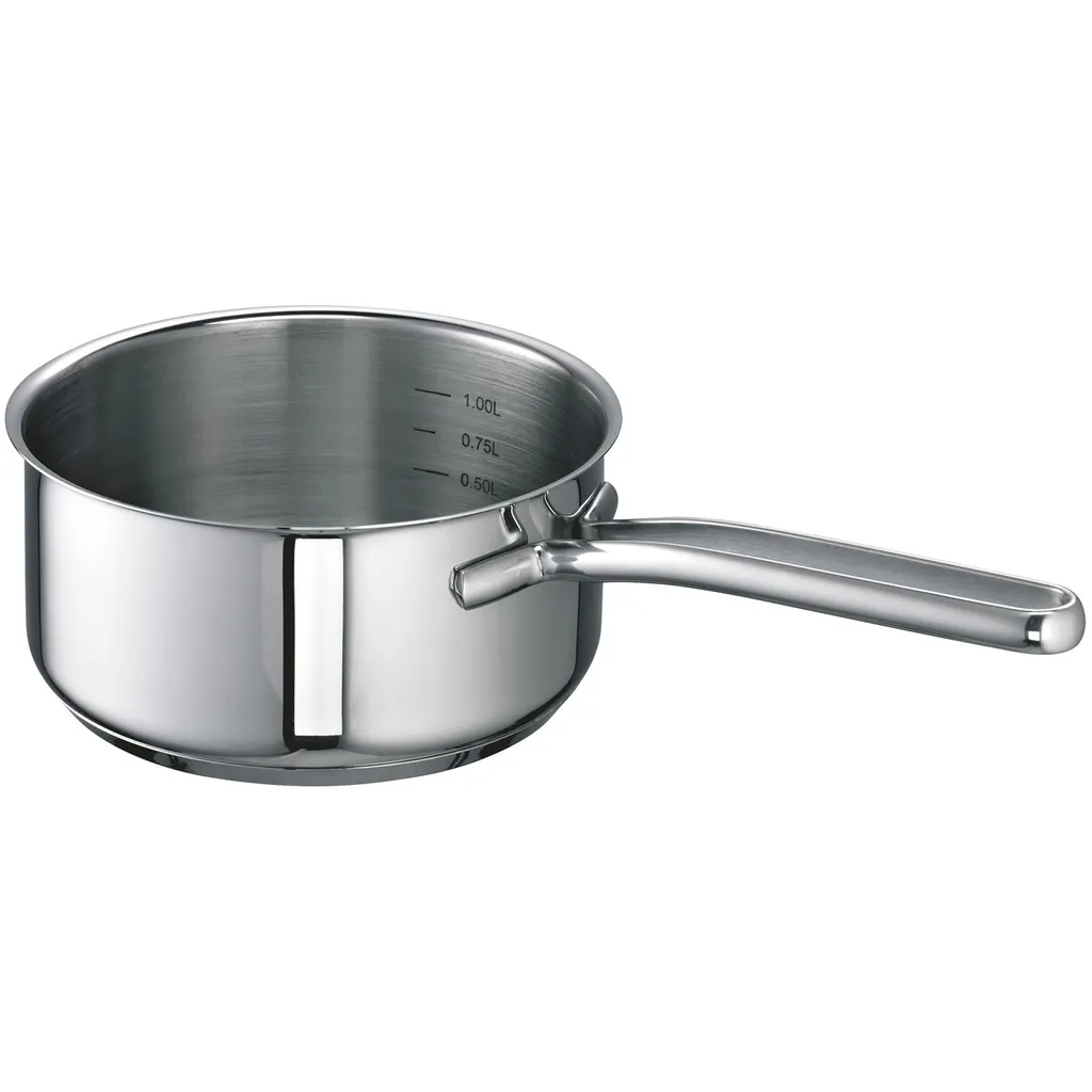 Schulte-Ufer Set 1071 Avanti Set, 9tlg. Edelstahl Topfset, Induktionstauglich, Inklusive 3 Glasdeckel & 2 Bratpfannen, Innenskalierung, Schüttrand – Bild 3