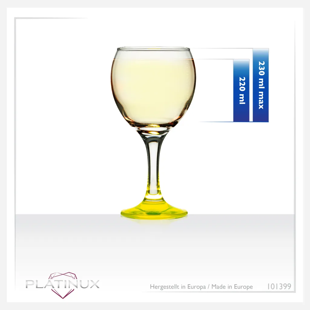 Trinkgläser Bunt Aus Glas Weingläser Mit Buntem Stiel 220ml Set 6-Teilig Getränkeglas Wasserglas Weißweingläser – Bild 3