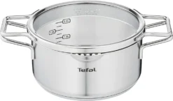 Tefal NORDICA Kochtopf Mit Glas-Siebdeckel Induction °24cm 5L H85224