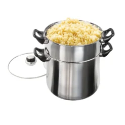 KitchenArtist CousCous-Topf Kochtopf Glasdeckel Induktion 12L MEP119
