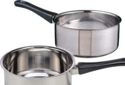 EDELSTAHL Stielkasserolle Kasserolle 'Sylt' Kochtopf Topf Stieltopf Kochen