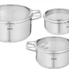TEFAL NORDICA 6-Teiliges Set Mit Stielkasserolle 16cm + Deckel Und Kochtöpfen 20/24cm + Deckel , H852S325