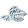 CreaTable 23458 Kaffeeservice Royal Blue Flower Für 6 Personen, Porzellan, Weiß/blau (1 Set, 18-teilig)
