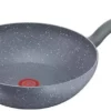 Tefal G13409 Healthy Wokpfanne Induktion 28cm -3 Tlg, Edelstahl Wok Bratpfanne Antihaft-beschichtet, Spülmaschinenfest, Rutschfester Griff, Für Alle Herdarten