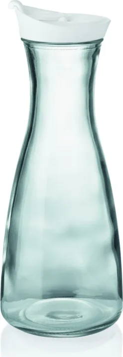Karaffe Mit Deckel, 1,0 Ltr., Weiß, Glas : Karaffe Mit Deckel, 1,0 Ltr., Weiß, Glas Variante: Karaffe Mit Deckel, 1,0 Ltr., Weiß