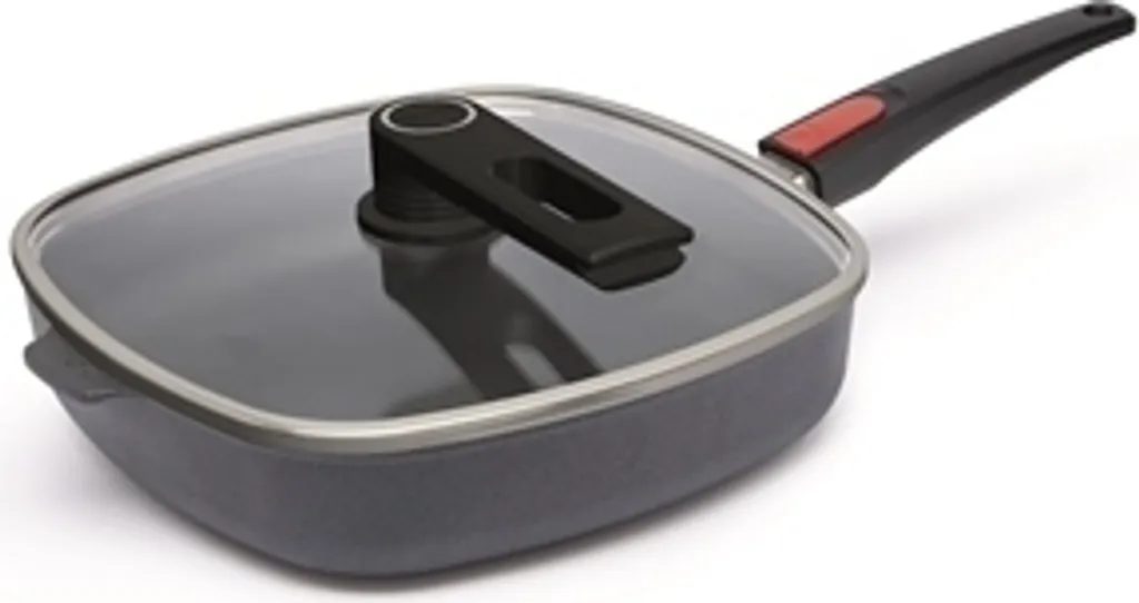 WOLL 'Diamond LITE Induktion, Gusspfanne, Viereckig, AS 24x24cm, 5,5cm H Mit Deckel'