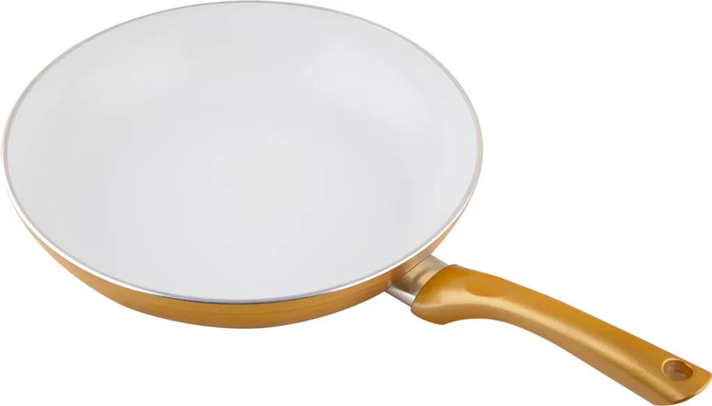 CERAMICORE - 5ER-SET KERAMIK-Beschichtung Mit Glasdeckel Bratpfannenset 20cm 24cm 28cm Pfannenset Aluminium Gold – Bild 2