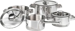 Kochtopf-Set - Edelstahl - Mit Deckel
