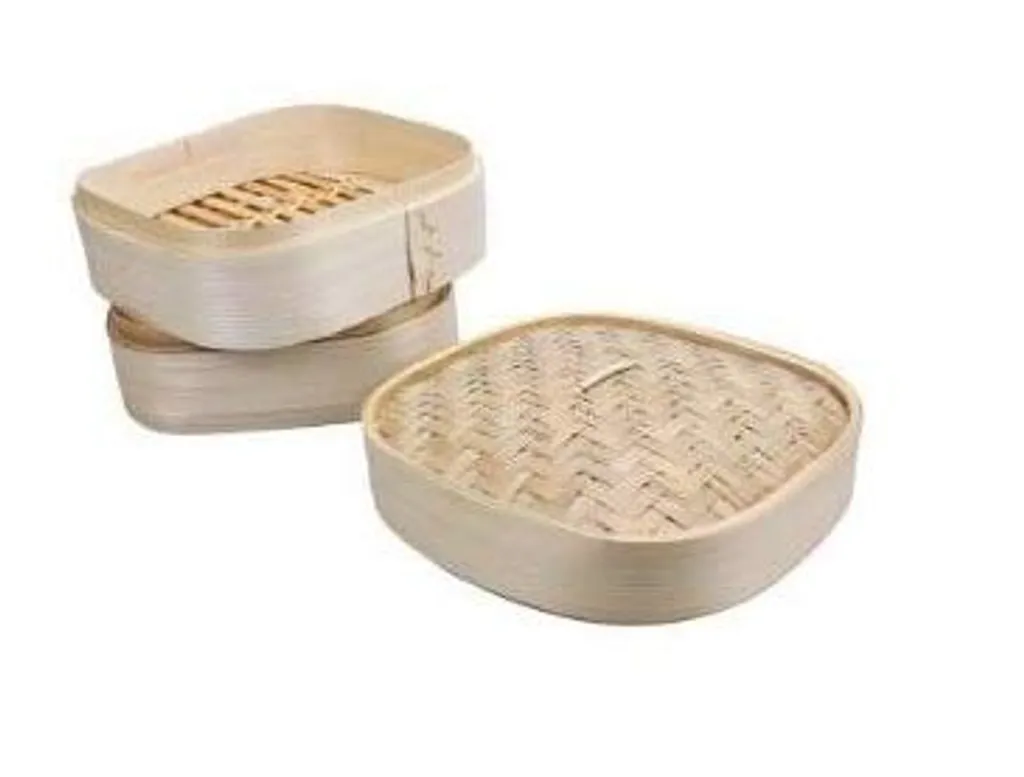 Bambus Dampfgarer Bambusdämpfer Bambussteamer Dampfgarset Aus Bambus Zum Dünsten Von Gemüse Fleisch Oder Fisch – Bild 2