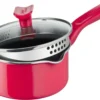 Tefal Chefclub By Stielkasserolle 16 Cm G80622, Rund, Rot, Aluminium, Titan, Rot, Keramik, Gas, Halogen, Induktion
