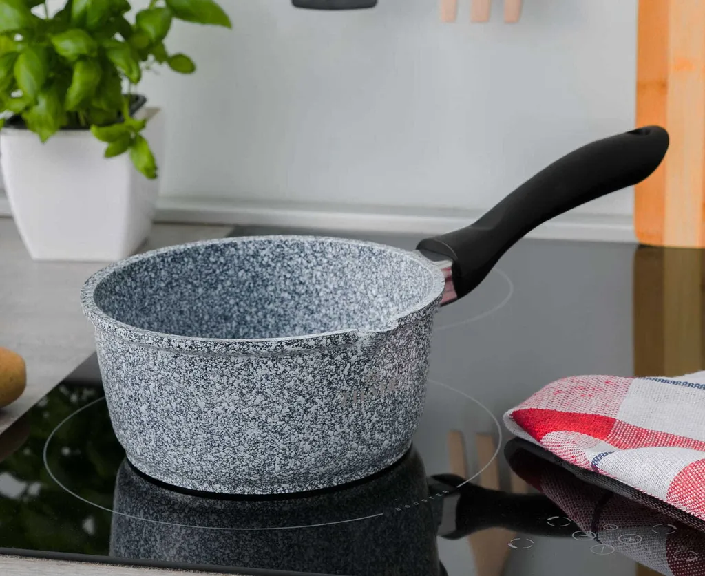 Graue Töpfe Und Kasserolle Mit Marmorbeschichtung – Bild 12