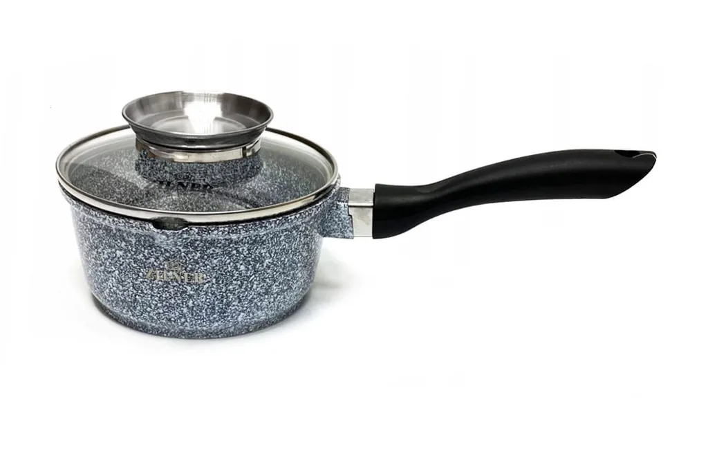 Graue Töpfe Und Kasserolle Mit Marmorbeschichtung – Bild 7