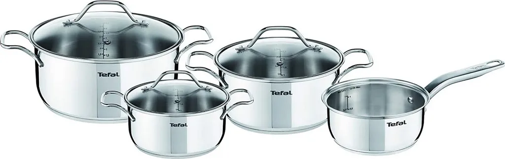 Tefal Intuition Topfset 7-teilig - Kochtöpfe 16 (1,3 L) + 20 (2,9 L) + 24 (4,9 L) Cm Mit Glasdecke, A702A8 – Bild 3