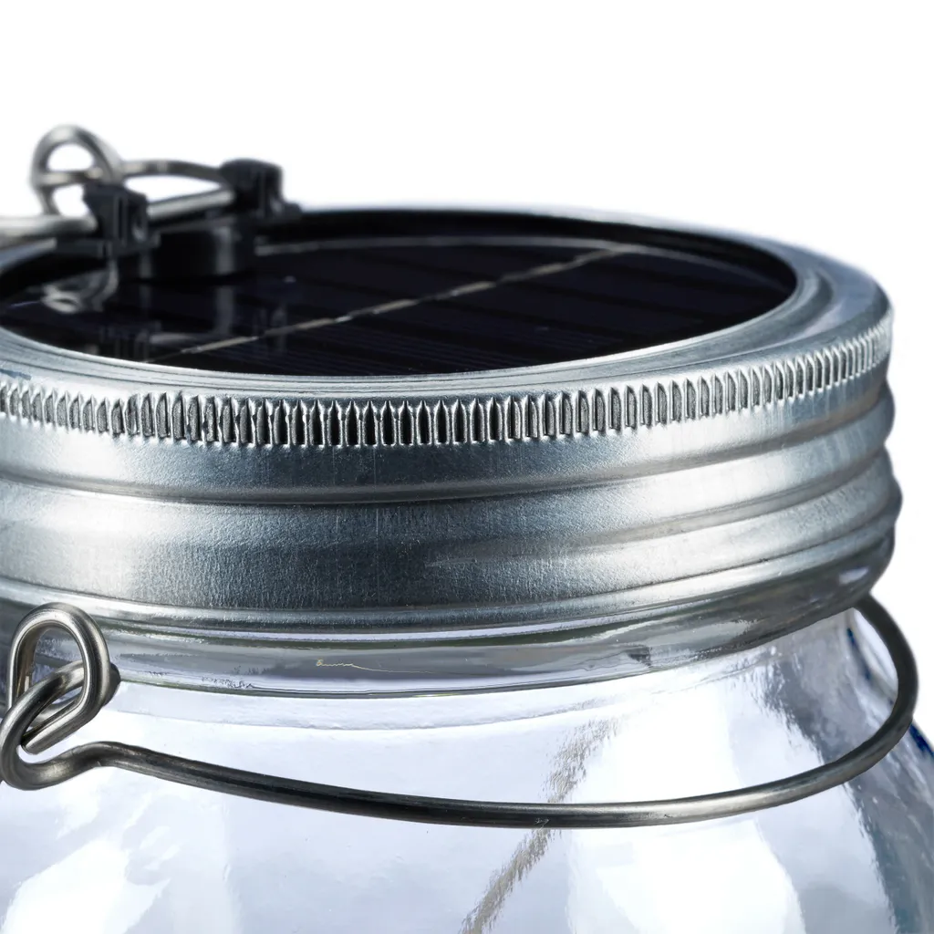 Relaxdays 4 X Solarleuchte Im Einmachglas Weiß – Bild 6