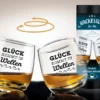 Gilde Wackelglas " Glück " 2 Er Set Whiskyglas Trinkglas