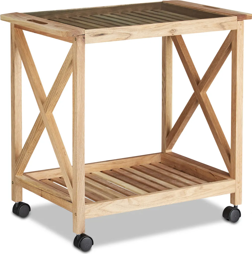 Relaxdays Küchenwagen Aus Walnussholz – Bild 8