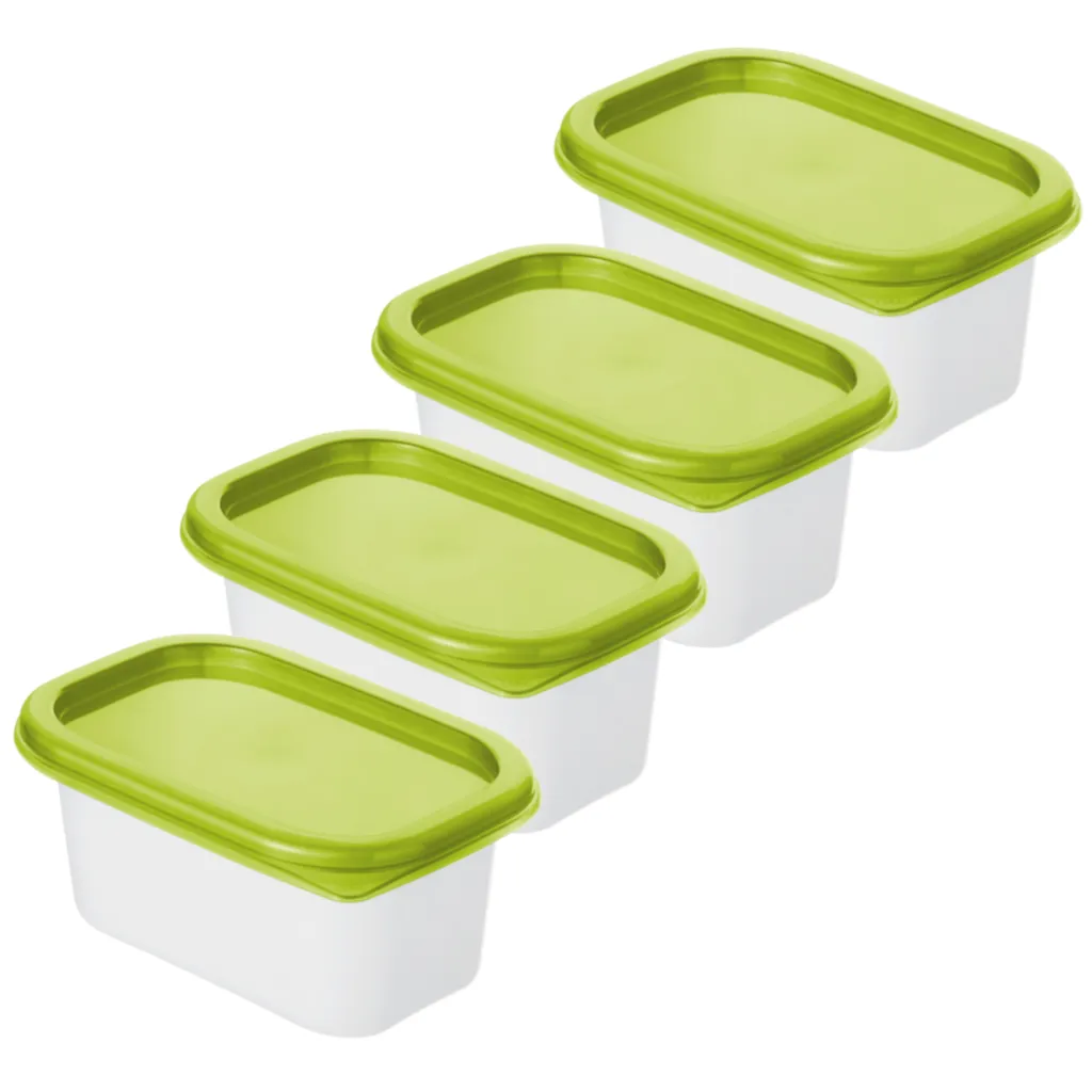 ROTHO Set Gefrierdosen 4 X 0.2 L DOMINO, Farbe:Limettengrün – Bild 2