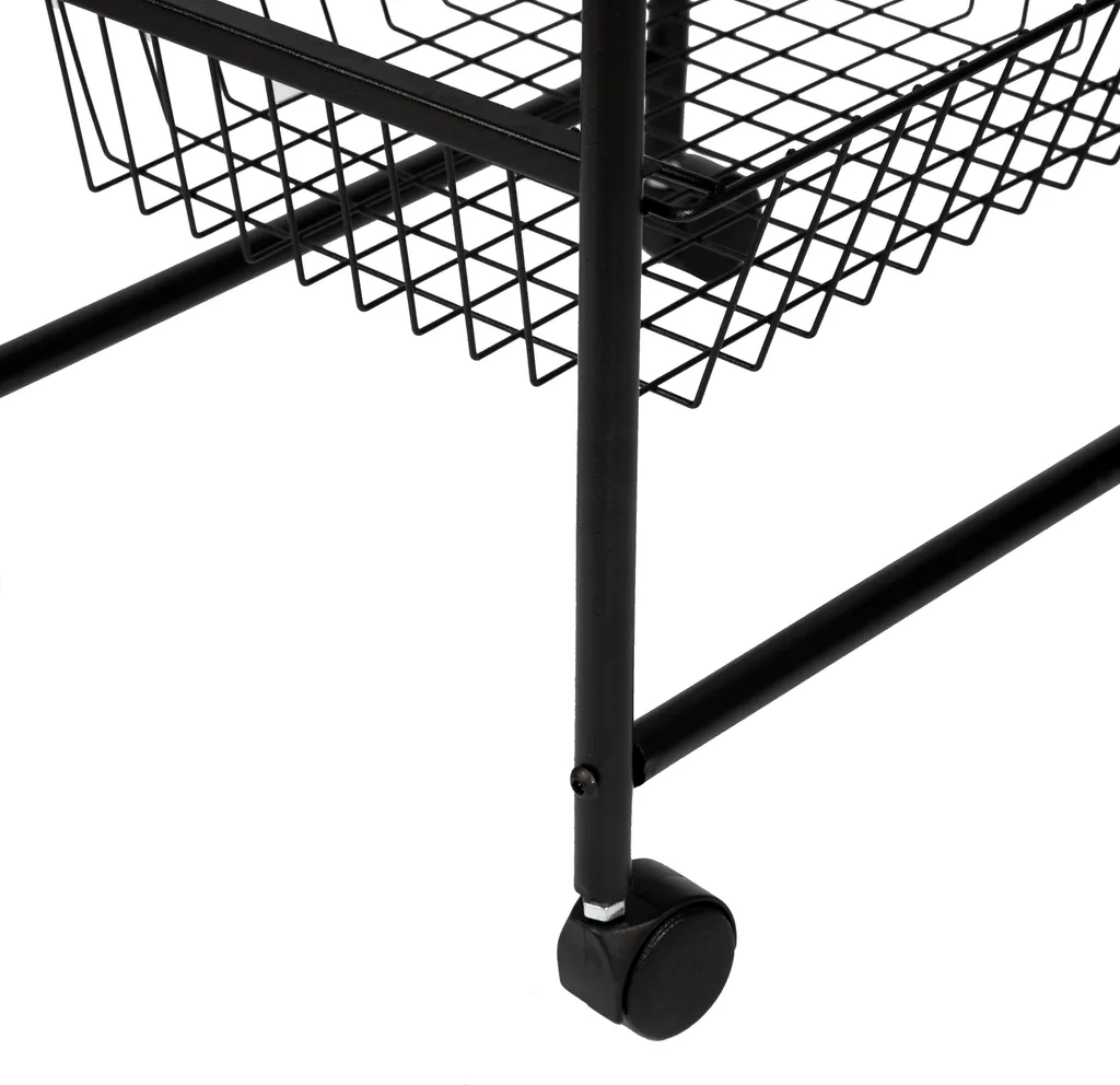 Küchenwagen ’Rudbjerg’ Mit 4 Gitterkörben Metall Schwarz – Bild 7