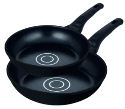 ELO Pfannen - Set LAFER, Pfannen Aus Aluminium Mit Edelstahlbodenplatte Und Antihaftveredelung, Pfanne Für Ceran-, Gas-, Elektro-, Induktionsherde - Spülmaschinengeeignet, Menge: 1 X 2er Set