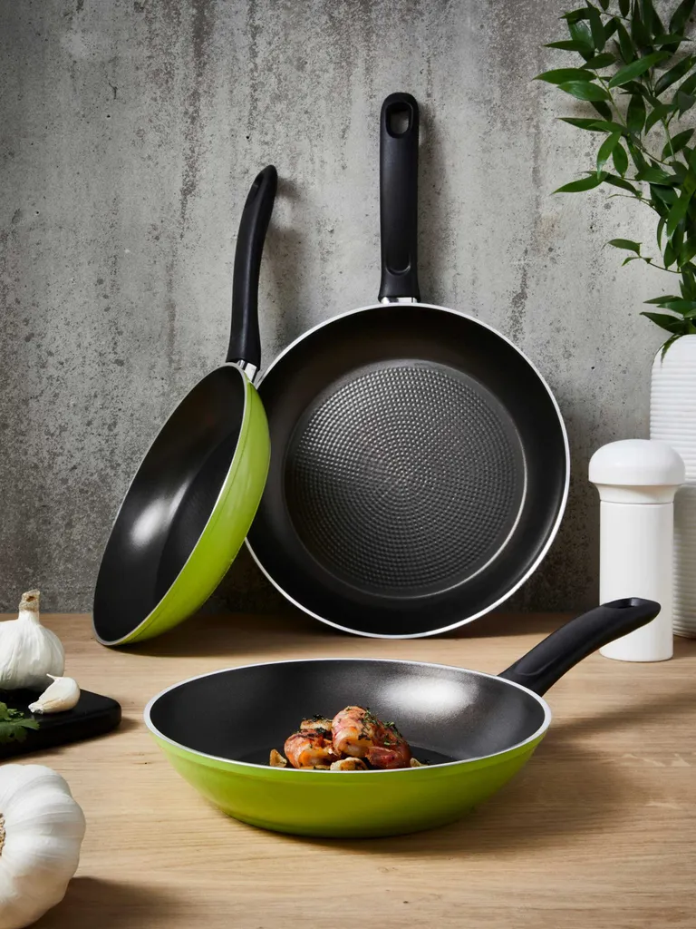 GSW Pfannen-Set Nova 3-tlg. Grün, Aluminium, Kunststoff, Bratpfanne ø Ca. 20 X H 4,2cm / ø Ca. 24 X H 4,4cm / ø Ca. 28 X H 4,8cm – Bild 7