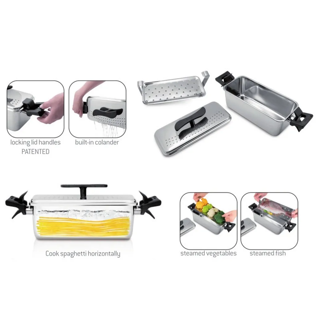 SPARGELTOPF Edelstahl Spaghettitopf Topf Mit Deckel Und Sieb SPARAGUS – Bild 8