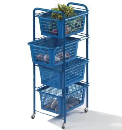 Universalwagen Siena Rollwagen Küchenwagen Für Bad Küche 4 Körbe