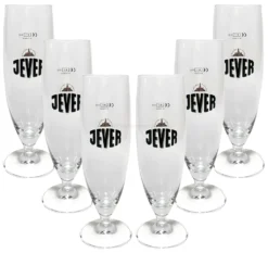 Jever Bierglas Bierpokal Glas Gläser-Set - 6x Pilstulpen 0,3l Geeicht