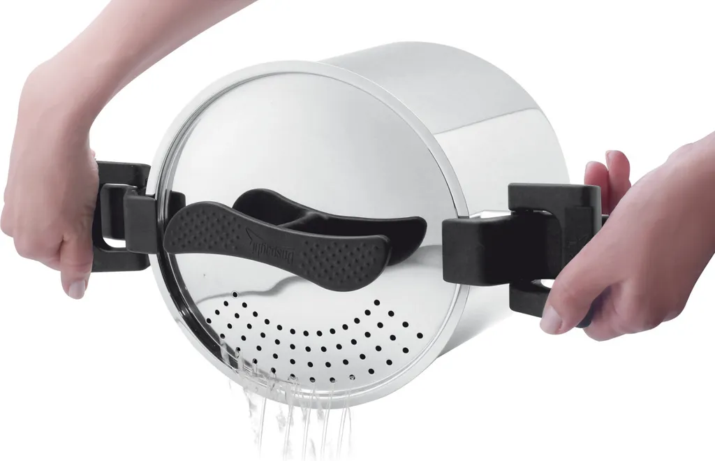 Kochtopf INDUKTION Pastatopf Edelstahl TOPF Mit Deckel Nudeltopf DUSPAGHI – Bild 3