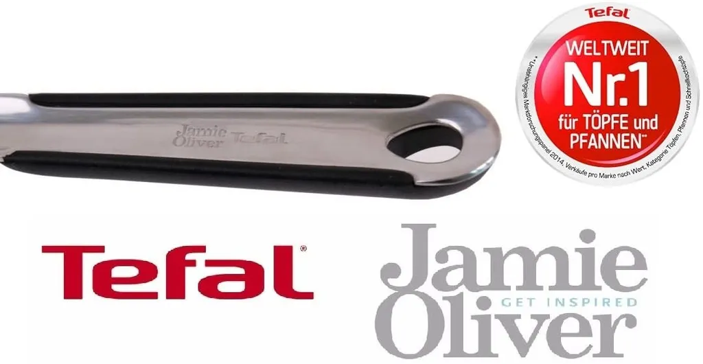 Tefal J90929 Jamie Oliver Pfannenset Induktion 4 TLG, Set Angebot, Pfanne 28 Cm + Pfanne 24 Cm, Edelstahl – Bild 8