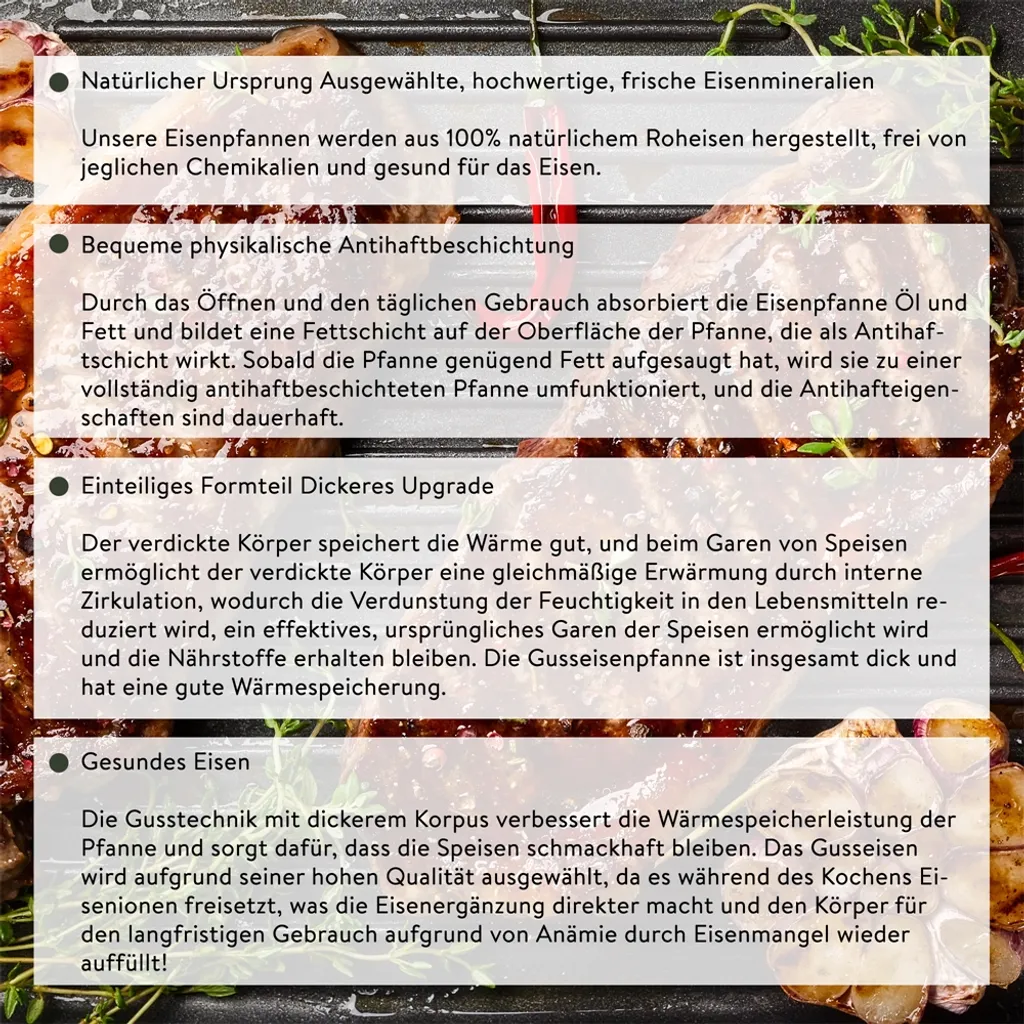 Mucola Gusseisen Feuertopf Gusstopf Inkl. Deckelgriff 2in1 Kochtopf & Pfanne 9,0L Dutch Oven Potjie Camping Kochgeschirr – Bild 10