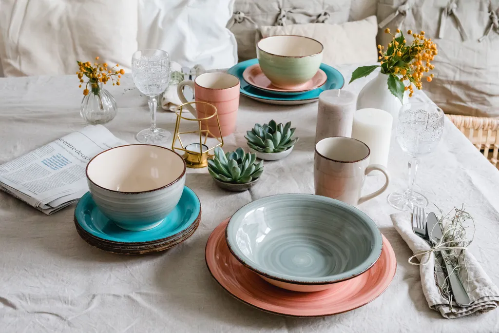 Mäser 931601 Frühstücksset Lumaca Für 6 Personen, Steingut, Dunkelblau (1 Set, 18-teilig) – Bild 8