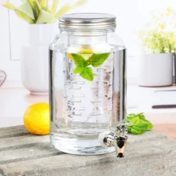 Getränkespender Mit Kühleinsatz Wasserspender Fruchteinsatz Mit Zapfhahn 3,5 L