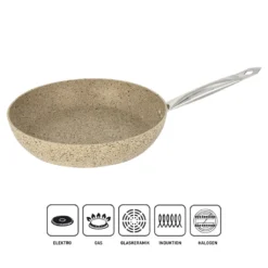 Bratpfanne Aus Hochwertigem Aluminiumguss Mit Granitbeschichtung Induktion 28 Cm